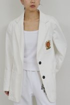 【ガリャルダガランテ/GALLARDAGALANTE】の【PEAS】【セットアップ対応】デニムブレザー 人気、トレンドファッション・服の通販 founy(ファニー) ファッション Fashion レディースファッション Fashion for Women アウター Coat / Outerwear Collection レディースジャケット・軽アウター Jackets 2026年 2026 おすすめ Recommended / Our Picks インディゴ Indigo Denim ジャケット Jacket, Outerwear セットアップ Set-Up, Coordinated Outfit デニム Denim, Jeans Material 夏 Summer 春 Spring S/S・春夏 SS, Spring/Summer, Warm Season thumbnail ホワイト|ID: prp329100004835342 ipo3291000000035221156