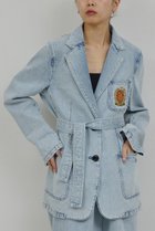 【ガリャルダガランテ/GALLARDAGALANTE】の【PEAS】【セットアップ対応】デニムブレザー 人気、トレンドファッション・服の通販 founy(ファニー) ファッション Fashion レディースファッション Fashion for Women アウター Coat / Outerwear Collection レディースジャケット・軽アウター Jackets 2026年 2026 おすすめ Recommended / Our Picks インディゴ Indigo Denim ジャケット Jacket, Outerwear セットアップ Set-Up, Coordinated Outfit デニム Denim, Jeans Material 夏 Summer 春 Spring S/S・春夏 SS, Spring/Summer, Warm Season thumbnail ブルー|ID: prp329100004835342 ipo3291000000035221157