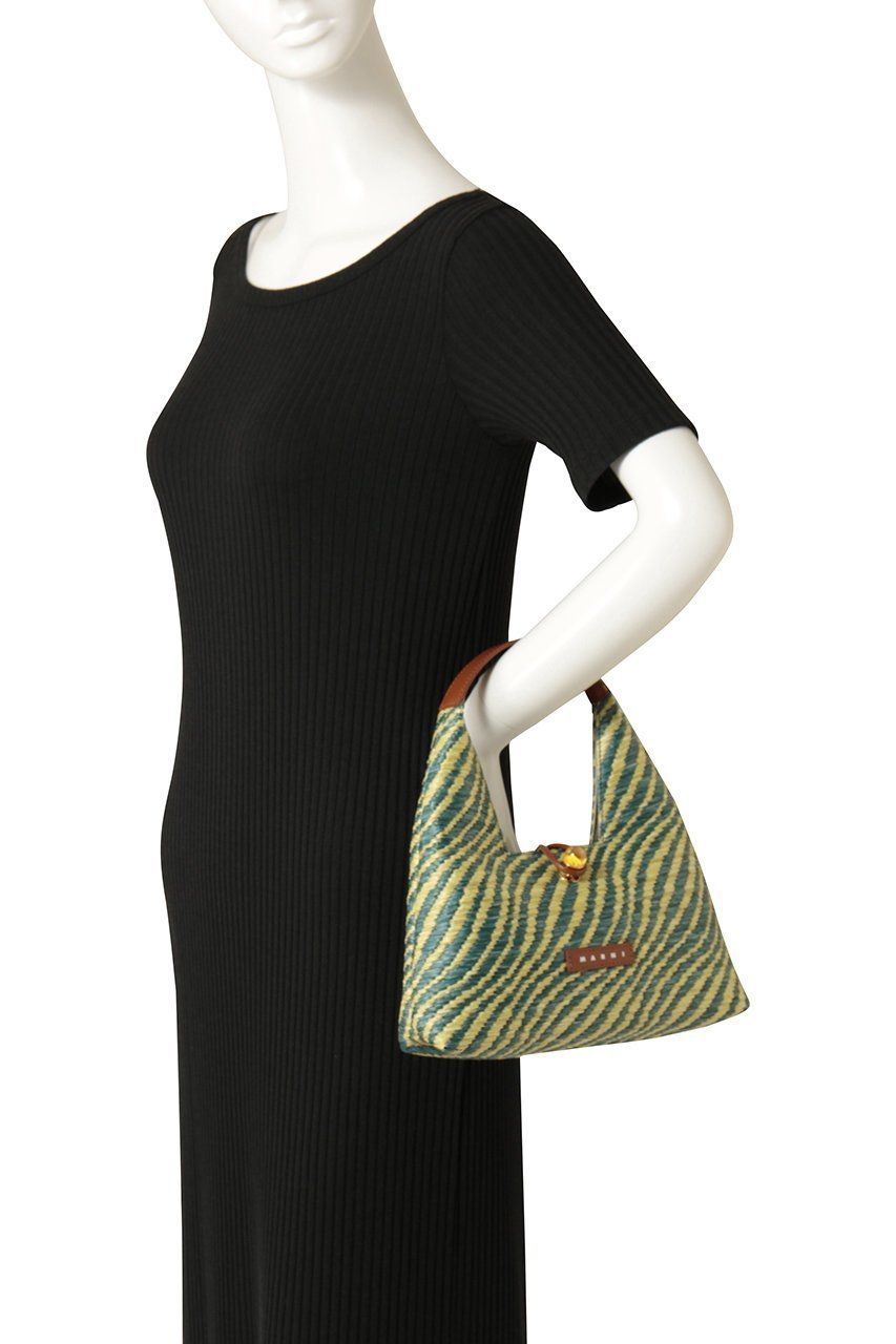 【マルニ/MARNI】のラフィアエフェクトミニハンドバッグ 人気、トレンドファッション・服の通販 founy(ファニー) 　ファッション　Fashion　レディースファッション　Fashion for Women　バッグ　Bags　2026年　2026　フィット　Fit, Slim Fit　フォルム　Silhouette, Form　ラグジュアリー　Luxury, Elegant　ラフィア　Raffia, Natural Straw　夏　Summer　春　Spring　S/S・春夏　SS, Spring/Summer, Warm Season　other-2|ID: prp329100004835345 ipo3291000000035221183