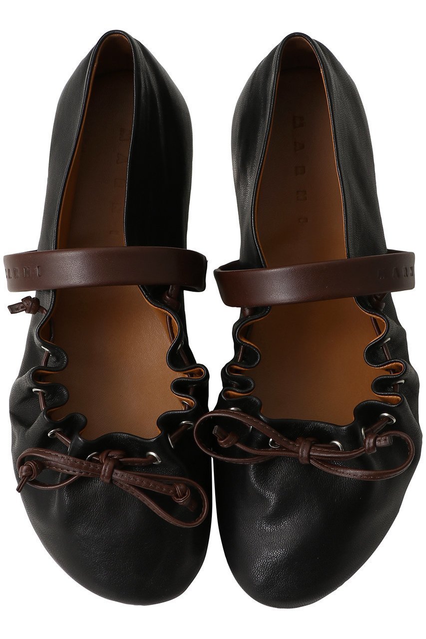【マルニ/MARNI】のギャザー&ストラップバレエシューズ 人気、トレンドファッション・服の通販 founy(ファニー) 　ファッション　Fashion　レディースファッション　Fashion for Women　2026年　2026　ギャザー　Gathered, Ruffled　シューズ　Shoes, Footwear　バレエ　Ballet, Ballet Style　フラット　Flat, Flat Shoes　ポーチ　Pouch, Small Case　夏　Summer　春　Spring　S/S・春夏　SS, Spring/Summer, Warm Season　 other-1|ID: prp329100004835348 ipo3291000000035221203