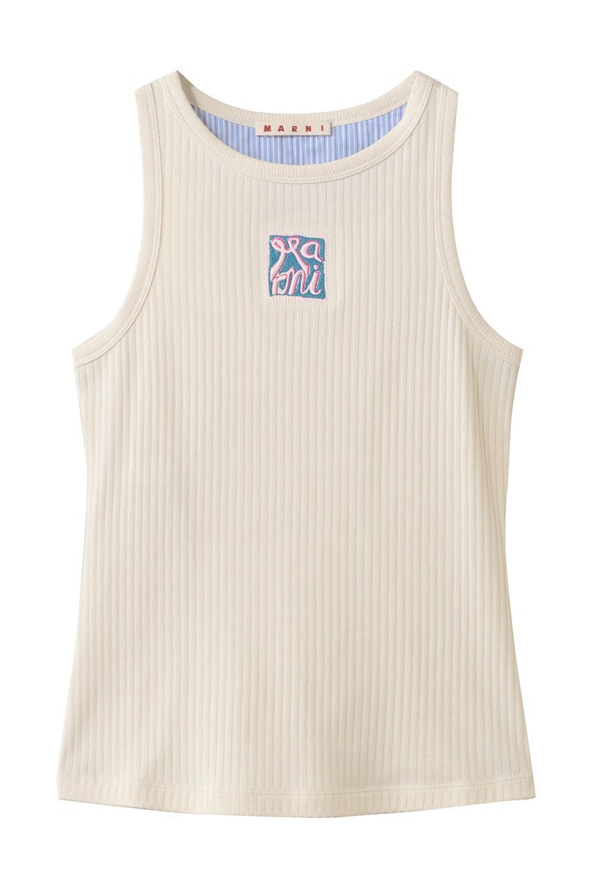 【マルニ/MARNI】のMARNI フレームロゴタンクトップ 人気、トレンドファッション・服の通販 founy(ファニー) ファッション Fashion レディースファッション Fashion for Women トップス・カットソー Cut & Sew Tops キャミソール&ノースリーブ Camisoles & Sleeveless Tops シャツ・ブラウス・オフィスカジュアル Elegant Blouses & Button-Ups ロングTシャツ・Tシャツ Longline T-Shirts & Tees カットソー・ベーシックTシャツ Cut-and-Sewn Tops / Stretch Tees & Basics 2026年 2026 インナー Innerwear キャミソール Camisole, Spaghetti Strap Top タンク Tank Top, Sleeveless Top フレーム Frame, Outline ワンポイント One Point, Statement Accent 夏 Summer 春 Spring S/S・春夏 SS, Spring/Summer, Warm Season other-1|ID: prp329100004835351 ipo3291000000036106292