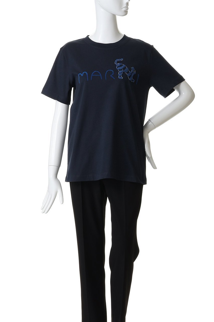 【マルニ/MARNI】のアニマルアルファベットロゴTシャツ 人気、トレンドファッション・服の通販 founy(ファニー) ファッション Fashion レディースファッション Fashion for Women トップス・カットソー Cut & Sew Tops シャツ・ブラウス・オフィスカジュアル Elegant Blouses & Button-Ups ロングTシャツ・Tシャツ Longline T-Shirts & Tees カットソー・ベーシックTシャツ Cut-and-Sewn Tops / Stretch Tees & Basics 2026年 2026 ショート Short, Short Length ストライプ Stripe, Striped Pattern スリーブ Sleeve, Long Sleeve / Short Sleeve フィット Fit, Slim Fit モチーフ Motif, Design Theme レギュラー Regular, Standard Fit 夏 Summer 春 Spring S/S・春夏 SS, Spring/Summer, Warm Season 猫 Cat, Kitty other-2|ID: prp329100004835352 ipo3291000000036106300