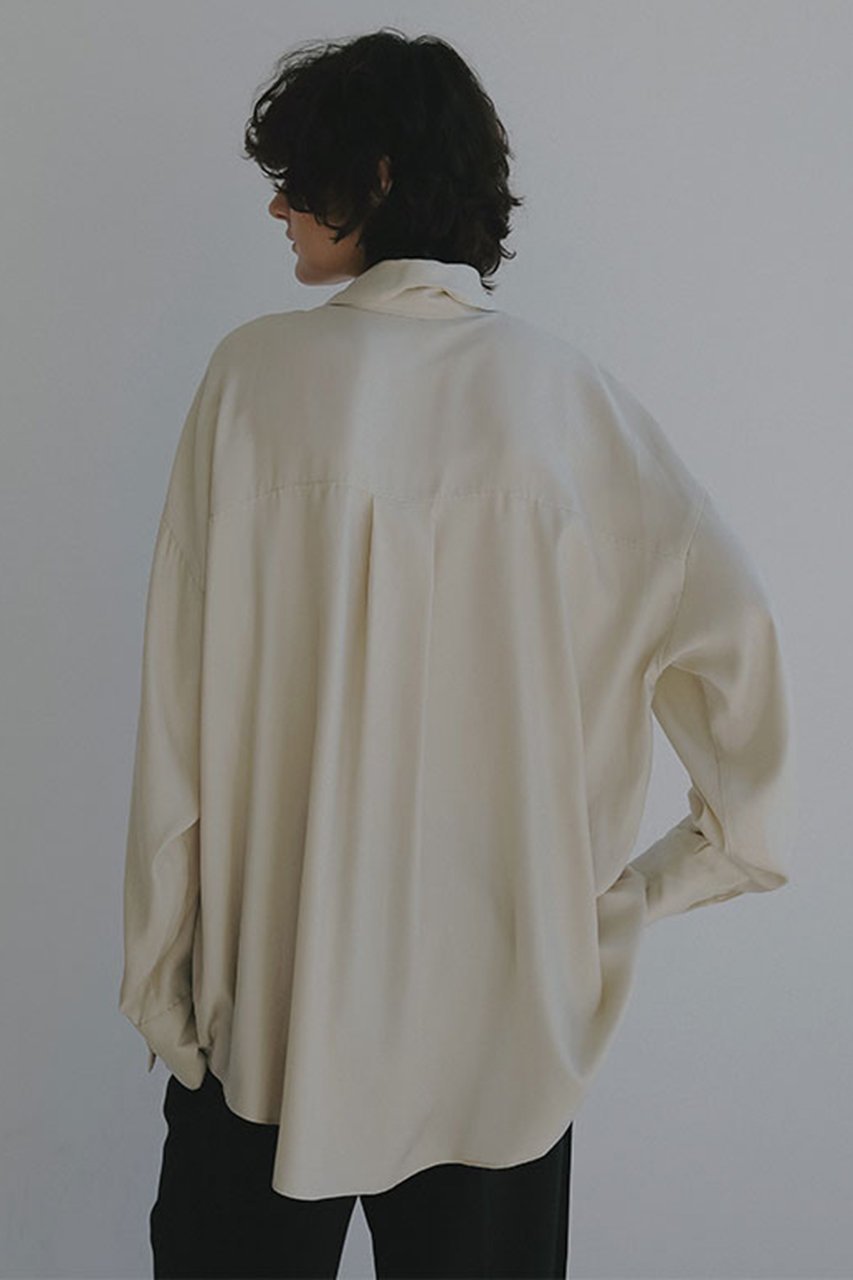 【エトレトウキョウ/ETRE TOKYO】のキュプラネクタイオーバーサイズシャツ 人気、トレンドファッション・服の通販 founy(ファニー) 　ファッション　Fashion　レディースファッション　Fashion for Women　トップス・カットソー　Cut & Sew Tops　シャツ・ブラウス・オフィスカジュアル　Elegant Blouses & Button-Ups　春　Spring　カフス　Cuff Design　キュプラ　Cupro, Eco Fabric　シンプル　Simple, Minimal　スリーブ　Sleeve, Long Sleeve / Short Sleeve　とろみ　Fluid, Flowy Fabric　ドレープ　Drape, Draping Fabric　なめらか　Smooth, Silky Texture　フロント　Front, Front Design　ポケット　Pocket, Pocket Detail　リラックス　Relax, Relaxed Fit　ロング　Long, Long-Length　S/S・春夏　SS, Spring/Summer, Warm Season　夏　Summer　エレガント 上品　Elegant　2026年　2026　other-3|ID: prp329100004835361 ipo3291000000035875040
