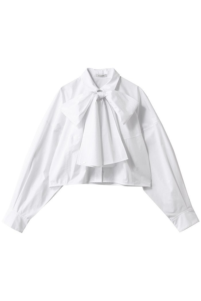 【クラネ/CLANE】のRIBBON TIED COMPACT SHIRTS シャツ/ブラウス インテリア・キッズ・メンズ・レディースファッション・服の通販 founy(ファニー) https://founy.com/ ファッション Fashion レディースファッション Fashion for Women トップス・カットソー Cut & Sew Tops シャツ・ブラウス・オフィスカジュアル Elegant Blouses & Button-Ups ロングTシャツ・Tシャツ Longline T-Shirts & Tees ショート Short, Short Length シンプル Simple, Minimal スリーブ Sleeve, Long Sleeve / Short Sleeve バランス Balance, Style Balance リボン Ribbon, Bow ロング Long, Long-Length エレガント 上品 Elegant |ID: prp329100004835364 ipo3291000000035514413