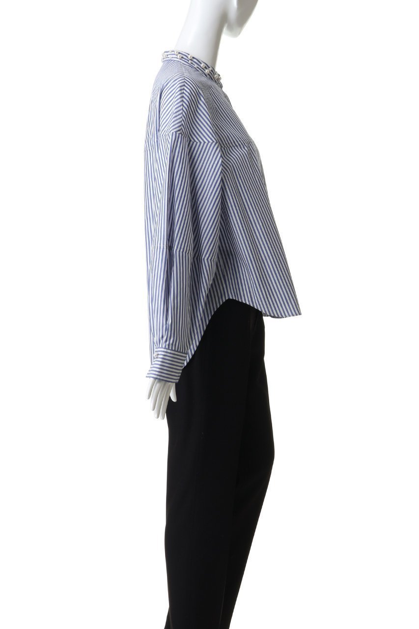 【アルアバイル/allureville】のパールカラーロンストコクーンブラウス 人気、トレンドファッション・服の通販 founy(ファニー) 　ファッション　Fashion　レディースファッション　Fashion for Women　トップス・カットソー　Cut & Sew Tops　シャツ・ブラウス・オフィスカジュアル　Elegant Blouses & Button-Ups　2026年　2026　ストライプ　Stripe, Striped Pattern　スリーブ　Sleeve, Long Sleeve / Short Sleeve　デニム　Denim, Jeans Material　パール　Pearl, Pearl Accent　フロント　Front, Front Design　ミックス　Mix, Mixed Style　ロング　Long, Long-Length　エレガント 上品　Elegant　夏　Summer　春　Spring　S/S・春夏　SS, Spring/Summer, Warm Season　other-3|ID: prp329100004835373 ipo3291000000035221395