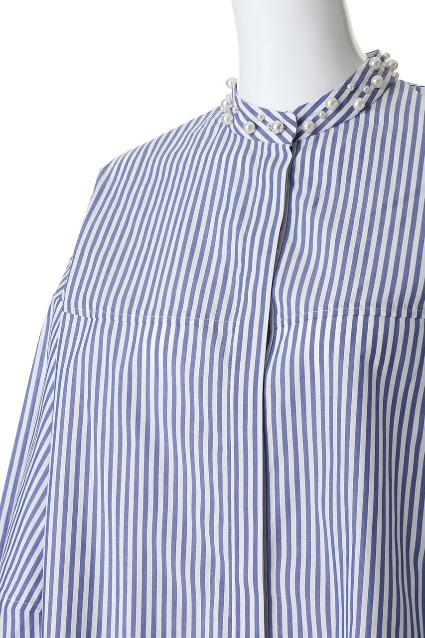 【アルアバイル/allureville】のパールカラーロンストコクーンブラウス 人気、トレンドファッション・服の通販 founy(ファニー) ファッション Fashion レディースファッション Fashion for Women トップス・カットソー Cut & Sew Tops シャツ・ブラウス・オフィスカジュアル Elegant Blouses & Button-Ups 2026年 2026 ストライプ Stripe, Striped Pattern スリーブ Sleeve, Long Sleeve / Short Sleeve デニム Denim, Jeans Material パール Pearl, Pearl Accent フロント Front, Front Design ミックス Mix, Mixed Style ロング Long, Long-Length エレガント 上品 Elegant 夏 Summer 春 Spring S/S・春夏 SS, Spring/Summer, Warm Season other-5|ID: prp329100004835373 ipo3291000000036106383