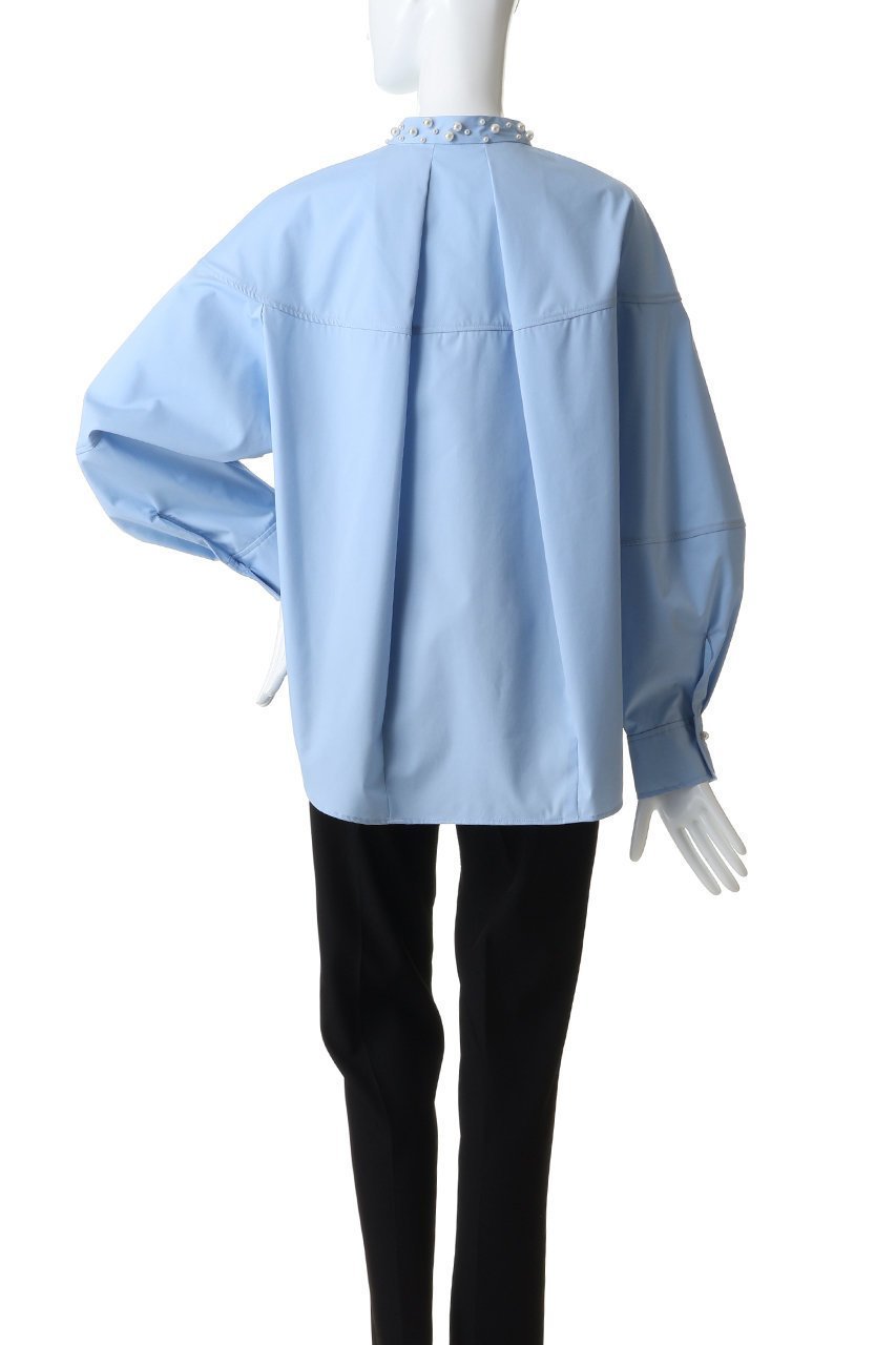 【アルアバイル/allureville】のパールカラーコクーンブラウス 人気、トレンドファッション・服の通販 founy(ファニー) 　ファッション　Fashion　レディースファッション　Fashion for Women　トップス・カットソー　Cut & Sew Tops　シャツ・ブラウス・オフィスカジュアル　Elegant Blouses & Button-Ups　スラックス　Slacks, Dress Pants　スリーブ　Sleeve, Long Sleeve / Short Sleeve　デニム　Denim, Jeans Material　パール　Pearl, Pearl Accent　フロント　Front, Front Design　ロング　Long, Long-Length　エレガント 上品　Elegant　other-4|ID: prp329100004835374 ipo3291000000036951514