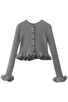 【クラネ/CLANE】のW FACE SHORT FRILLED KNIT TOPS ニット/セーター 人気、トレンドファッション・服の通販 founy(ファニー) ファッション Fashion レディースファッション Fashion for Women トップス・カットソー Cut & Sew Tops ニット Knit Tops & Sweaters カジュアルプルオーバー・ニットトップス Pullovers & Knit Tops / Casual Pullovers 2026年 2026 カーディガン Cardigan, Knitwear ショート Short, Short Length セーター Sweater, Knitwear トレンド Trend, Trending Now フィット Fit, Slim Fit フェイス Face, Facial Design フリル Frill, Ruffle ボトム Bottoms, Lower Wear 夏 Summer 春 Spring S/S・春夏 SS, Spring/Summer, Warm Season thumbnail GRAY|ID: prp329100004835375 ipo3291000000036043899
