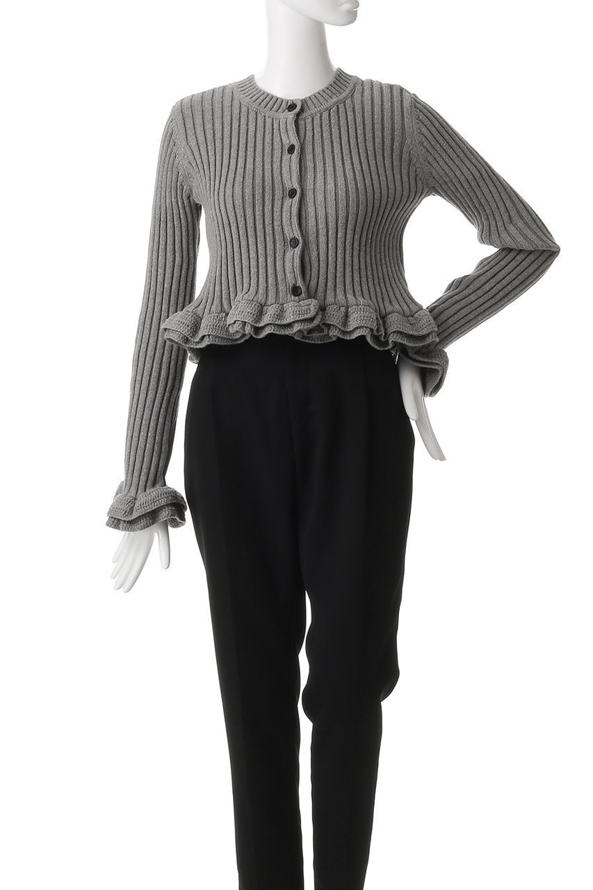 【クラネ/CLANE】のW FACE SHORT FRILLED KNIT TOPS ニット/セーター 人気、トレンドファッション・服の通販 founy(ファニー) 　ファッション　Fashion　レディースファッション　Fashion for Women　トップス・カットソー　Cut & Sew Tops　ニット　Knit Tops & Sweaters　カジュアルプルオーバー・ニットトップス　Pullovers & Knit Tops / Casual Pullovers　カーディガン　Cardigan, Knitwear　ショート　Short, Short Length　セーター　Sweater, Knitwear　トレンド　Trend, Trending Now　フィット　Fit, Slim Fit　フェイス　Face, Facial Design　フリル　Frill, Ruffle　ボトム　Bottoms, Lower Wear　other-2|ID: prp329100004835375 ipo3291000000036886947