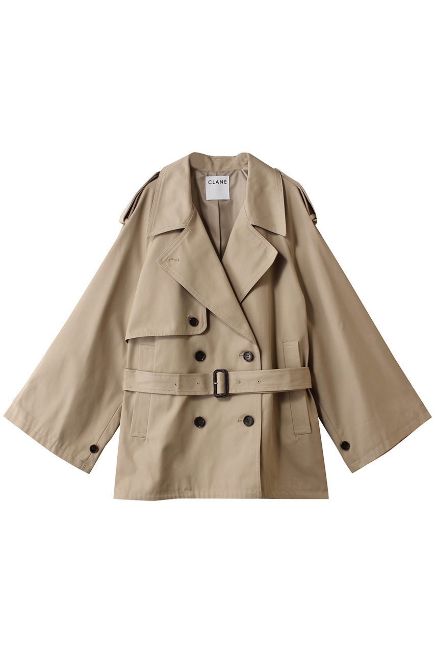 【クラネ/CLANE】のOVER SHORT TRENCH COAT コート 人気、トレンドファッション・服の通販 founy(ファニー) 　ファッション　Fashion　レディースファッション　Fashion for Women　アウター　Coat / Outerwear Collection　コート・ロングコート・ピーコート　Long Coats, Peacoats & More　トレンチコート / 春秋の定番アウター　Trench Coats　2026年　2026　ショート　Short, Short Length　スリーブ　Sleeve, Long Sleeve / Short Sleeve　バランス　Balance, Style Balance　モダン　Modern, Contemporary　夏　Summer　春　Spring　S/S・春夏　SS, Spring/Summer, Warm Season　 other-1|ID: prp329100004835376 ipo3291000000035221412