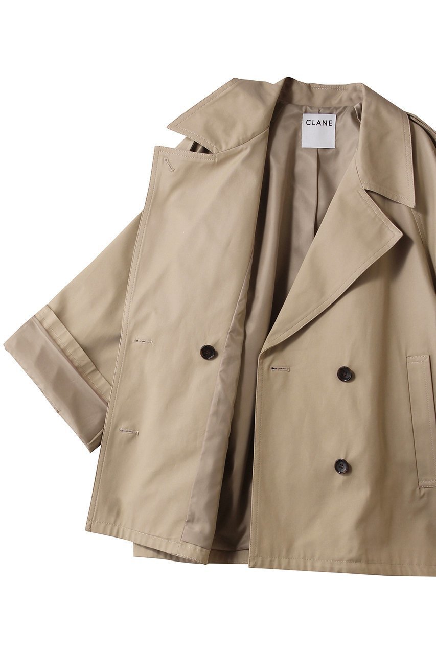 【クラネ/CLANE】のOVER SHORT TRENCH COAT コート 人気、トレンドファッション・服の通販 founy(ファニー) 　ファッション　Fashion　レディースファッション　Fashion for Women　アウター　Coat / Outerwear Collection　コート・ロングコート・ピーコート　Long Coats, Peacoats & More　トレンチコート / 春秋の定番アウター　Trench Coats　2026年　2026　ショート　Short, Short Length　スリーブ　Sleeve, Long Sleeve / Short Sleeve　バランス　Balance, Style Balance　モダン　Modern, Contemporary　夏　Summer　春　Spring　S/S・春夏　SS, Spring/Summer, Warm Season　other-6|ID: prp329100004835376 ipo3291000000035221419