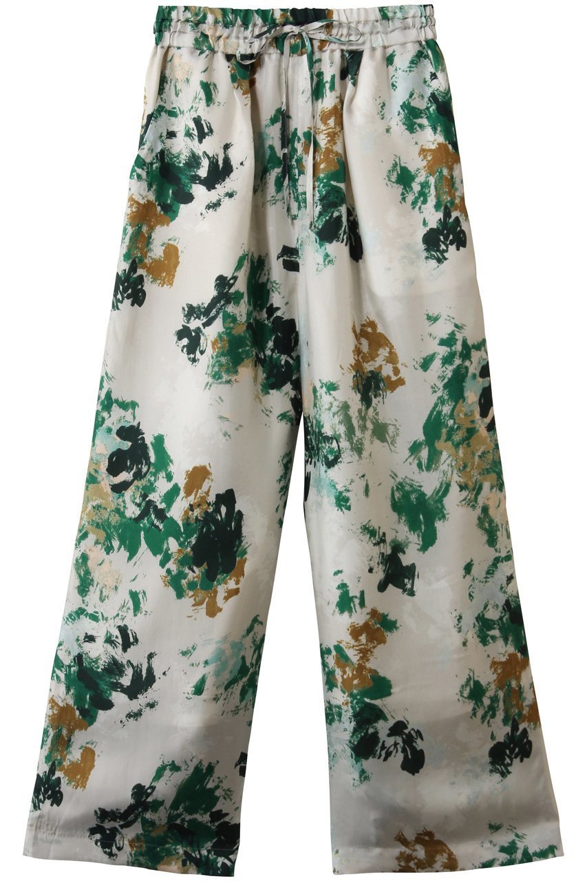 【サクラ/SACRA】のフラワー柄パンツ インテリア・キッズ・メンズ・レディースファッション・服の通販 founy(ファニー) 　ファッション　Fashion　レディースファッション　Fashion for Women　パンツ　Pants & Trousers　2026年　2026　ドレープ　Drape, Draping Fabric　フラワー　Flower, Floral　プリント　Print, Printed Pattern　リラックス　Relax, Relaxed Fit　ワイド　Wide, Wide Fit　夏　Summer　春　Spring　S/S・春夏　SS, Spring/Summer, Warm Season　グリーン|ID: prp329100004836408 ipo3291000000035229151