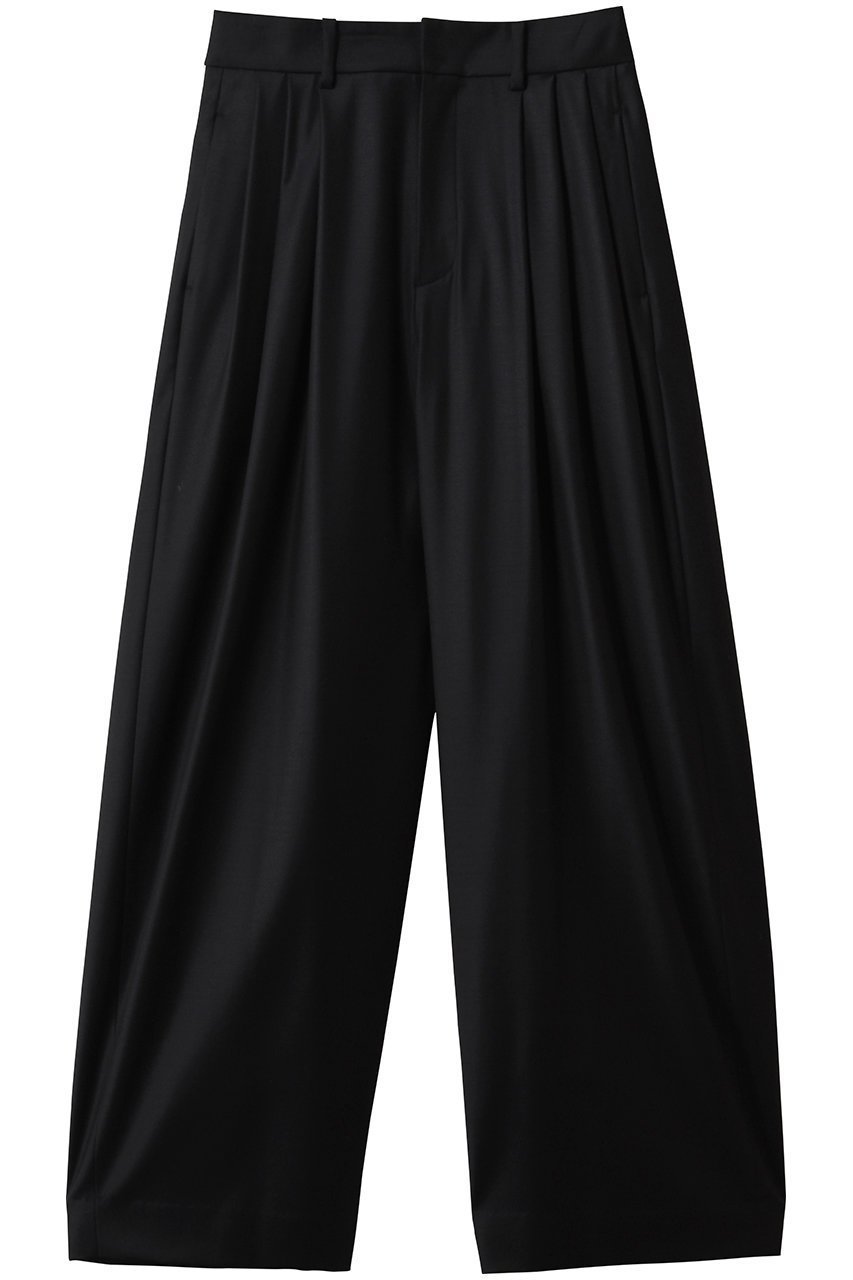 【サクラ/SACRA】のウールシルクギャバジンパンツ インテリア・キッズ・メンズ・レディースファッション・服の通販 founy(ファニー) 　ファッション　Fashion　レディースファッション　Fashion for Women　パンツ　Pants & Trousers　2026年　2026　なめらか　Smooth, Silky Texture　サマー　Summer, Summer Style　シルク　Silk, 100% Silk　トリプル　Triple, Three Layers　フロント　Front, Front Design　エレガント 上品　Elegant　夏　Summer　春　Spring　S/S・春夏　SS, Spring/Summer, Warm Season　ブラック|ID: prp329100004836413 ipo3291000000035229187