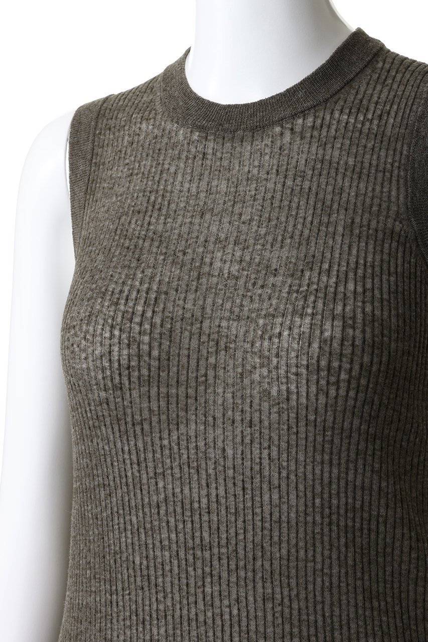 【サクラ/SACRA】のメランジリブタンクトップ 人気、トレンドファッション・服の通販 founy(ファニー) 　ファッション　Fashion　レディースファッション　Fashion for Women　トップス・カットソー　Cut & Sew Tops　キャミソール&ノースリーブ　Camisoles & Sleeveless Tops　シャツ・ブラウス・オフィスカジュアル　Elegant Blouses & Button-Ups　ロングTシャツ・Tシャツ　Longline T-Shirts & Tees　カットソー・ベーシックTシャツ　Cut-and-Sewn Tops / Stretch Tees & Basics　2026年　2026　インナー　Innerwear　キャミソール　Camisole, Spaghetti Strap Top　コンパクト　Compact, Small Size　シアー　Sheer, See-Through　タンク　Tank Top, Sleeveless Top　ノースリーブ　Sleeveless, No-Sleeve　メランジ　Melange, Mixed Yarn　リネン　Linen, Linen Fabric　リラックス　Relax, Relaxed Fit　夏　Summer　春　Spring　S/S・春夏　SS, Spring/Summer, Warm Season　other-5|ID: prp329100004836414 ipo3291000000035899777