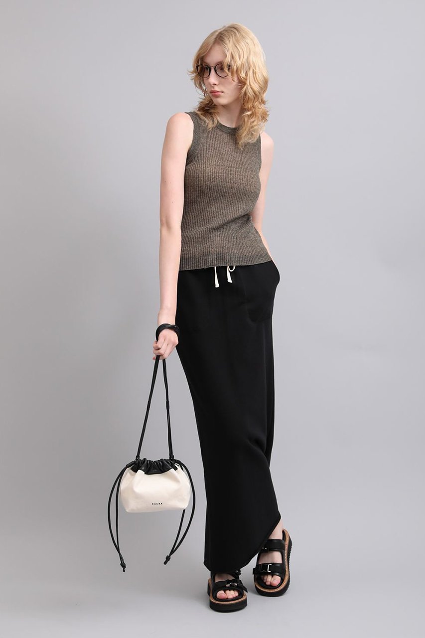 【サクラ/SACRA】のメランジリブタンクトップ 人気、トレンドファッション・服の通販 founy(ファニー) 　ファッション　Fashion　レディースファッション　Fashion for Women　トップス・カットソー　Cut & Sew Tops　キャミソール&ノースリーブ　Camisoles & Sleeveless Tops　シャツ・ブラウス・オフィスカジュアル　Elegant Blouses & Button-Ups　ロングTシャツ・Tシャツ　Longline T-Shirts & Tees　カットソー・ベーシックTシャツ　Cut-and-Sewn Tops / Stretch Tees & Basics　2026年　2026　インナー　Innerwear　キャミソール　Camisole, Spaghetti Strap Top　コンパクト　Compact, Small Size　シアー　Sheer, See-Through　タンク　Tank Top, Sleeveless Top　ノースリーブ　Sleeveless, No-Sleeve　メランジ　Melange, Mixed Yarn　リネン　Linen, Linen Fabric　リラックス　Relax, Relaxed Fit　夏　Summer　春　Spring　S/S・春夏　SS, Spring/Summer, Warm Season　other-6|ID: prp329100004836414 ipo3291000000035899778