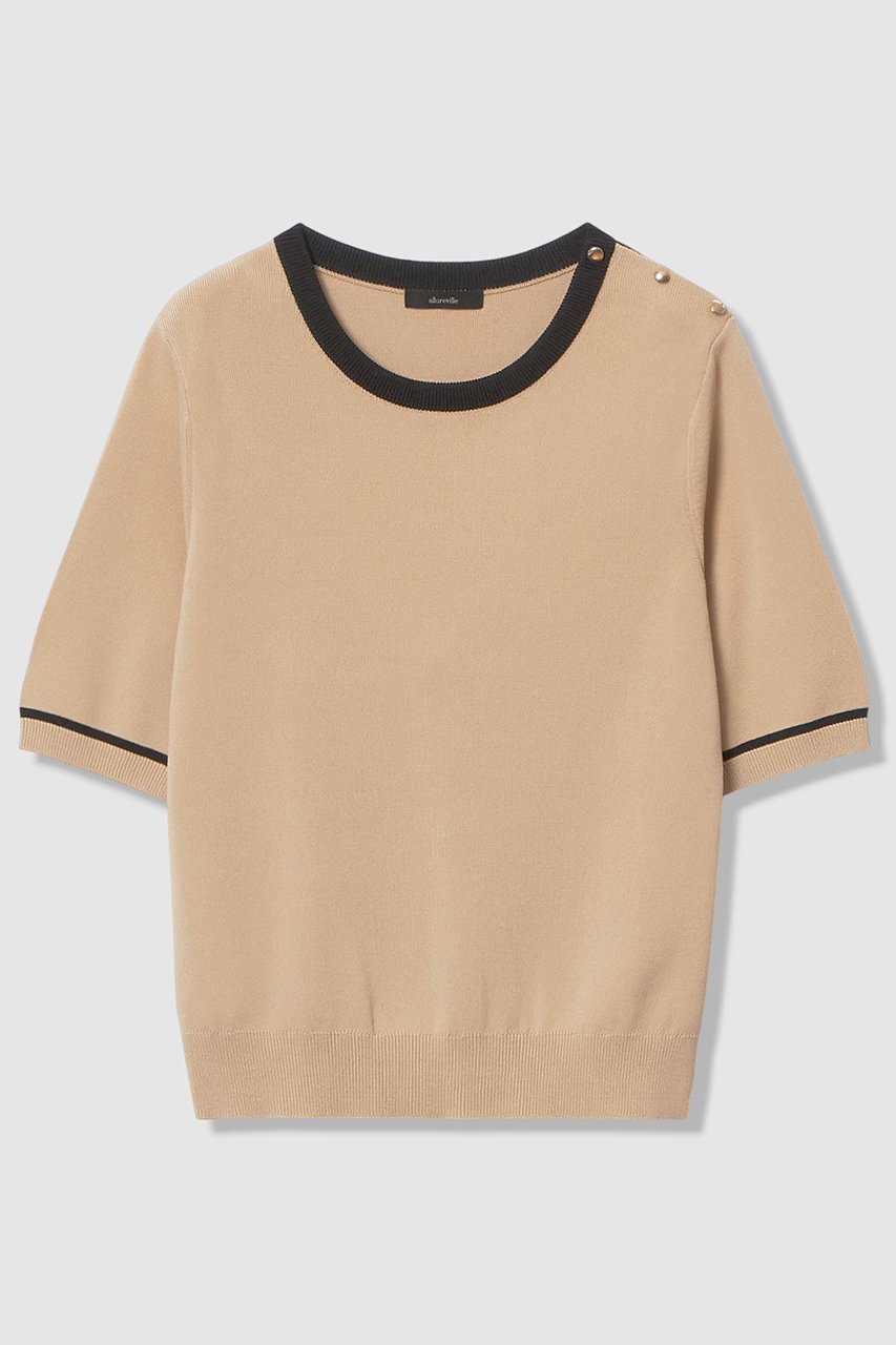 【アルアバイル/allureville】のソウバリ肩釦クループルオーバー インテリア・キッズ・メンズ・レディースファッション・服の通販 founy(ファニー) ファッション Fashion レディースファッション Fashion for Women トップス・カットソー Cut & Sew Tops ニット Knit Tops & Sweaters カジュアルプルオーバー・ニットトップス Pullovers & Knit Tops / Casual Pullovers 2026年 2026 アンサンブル Ensemble Set カーディガン Cardigan, Knitwear ベーシック Basic, Essential モックネック Mock Neck, Short Turtleneck 夏 Summer 定番 Standard, Basic Item 春 Spring S/S・春夏 SS, Spring/Summer, Warm Season ベージュ系|ID: prp329100004836417 ipo3291000000035977513