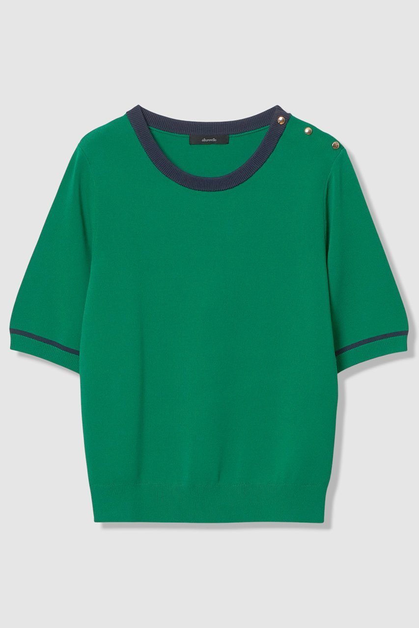 【アルアバイル/allureville】のソウバリ肩釦クループルオーバー インテリア・キッズ・メンズ・レディースファッション・服の通販 founy(ファニー) ファッション Fashion レディースファッション Fashion for Women トップス・カットソー Cut & Sew Tops ニット Knit Tops & Sweaters カジュアルプルオーバー・ニットトップス Pullovers & Knit Tops / Casual Pullovers 2026年 2026 アンサンブル Ensemble Set カーディガン Cardigan, Knitwear ベーシック Basic, Essential モックネック Mock Neck, Short Turtleneck 夏 Summer 定番 Standard, Basic Item 春 Spring S/S・春夏 SS, Spring/Summer, Warm Season グリーン|ID: prp329100004836417 ipo3291000000035977515