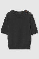 【アルアバイル/allureville】のソウバリ肩釦クループルオーバー 人気、トレンドファッション・服の通販 founy(ファニー) ファッション Fashion レディースファッション Fashion for Women トップス・カットソー Cut & Sew Tops ニット Knit Tops & Sweaters カジュアルプルオーバー・ニットトップス Pullovers & Knit Tops / Casual Pullovers 2026年 2026 アンサンブル Ensemble Set カーディガン Cardigan, Knitwear ベーシック Basic, Essential モックネック Mock Neck, Short Turtleneck 夏 Summer 定番 Standard, Basic Item 春 Spring S/S・春夏 SS, Spring/Summer, Warm Season thumbnail ブラック|ID: prp329100004836417 ipo3291000000035977516