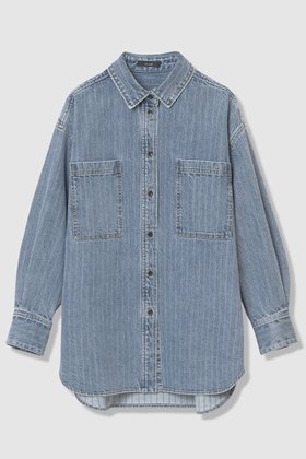 【アルアバイル/allureville】 デニムビッグポケットシャツ人気、トレンドファッション・服の通販 founy(ファニー) ファッション Fashion レディースファッション Fashion for Women トップス・カットソー Cut & Sew Tops シャツ・ブラウス・オフィスカジュアル Elegant Blouses & Button-Ups 2026年 2026 ジャカード／ジャガード Jacquard, Woven Pattern ストライプ Stripe, Striped Pattern スリーブ Sleeve, Long Sleeve / Short Sleeve デニム Denim, Jeans Material モダン Modern, Contemporary ロング Long, Long-Length 夏 Summer 春 Spring S/S・春夏 SS, Spring/Summer, Warm Season 無地 Plain, Solid Color |ID:prp329100004836423