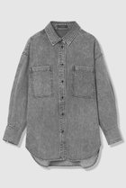 【アルアバイル/allureville】のデニムビッグポケットシャツ 人気、トレンドファッション・服の通販 founy(ファニー) ファッション Fashion レディースファッション Fashion for Women トップス・カットソー Cut & Sew Tops シャツ・ブラウス・オフィスカジュアル Elegant Blouses & Button-Ups 2026年 2026 ジャカード／ジャガード Jacquard, Woven Pattern ストライプ Stripe, Striped Pattern スリーブ Sleeve, Long Sleeve / Short Sleeve デニム Denim, Jeans Material モダン Modern, Contemporary ロング Long, Long-Length 夏 Summer 春 Spring S/S・春夏 SS, Spring/Summer, Warm Season 無地 Plain, Solid Color thumbnail ブラック|ID: prp329100004836423 ipo3291000000035363988