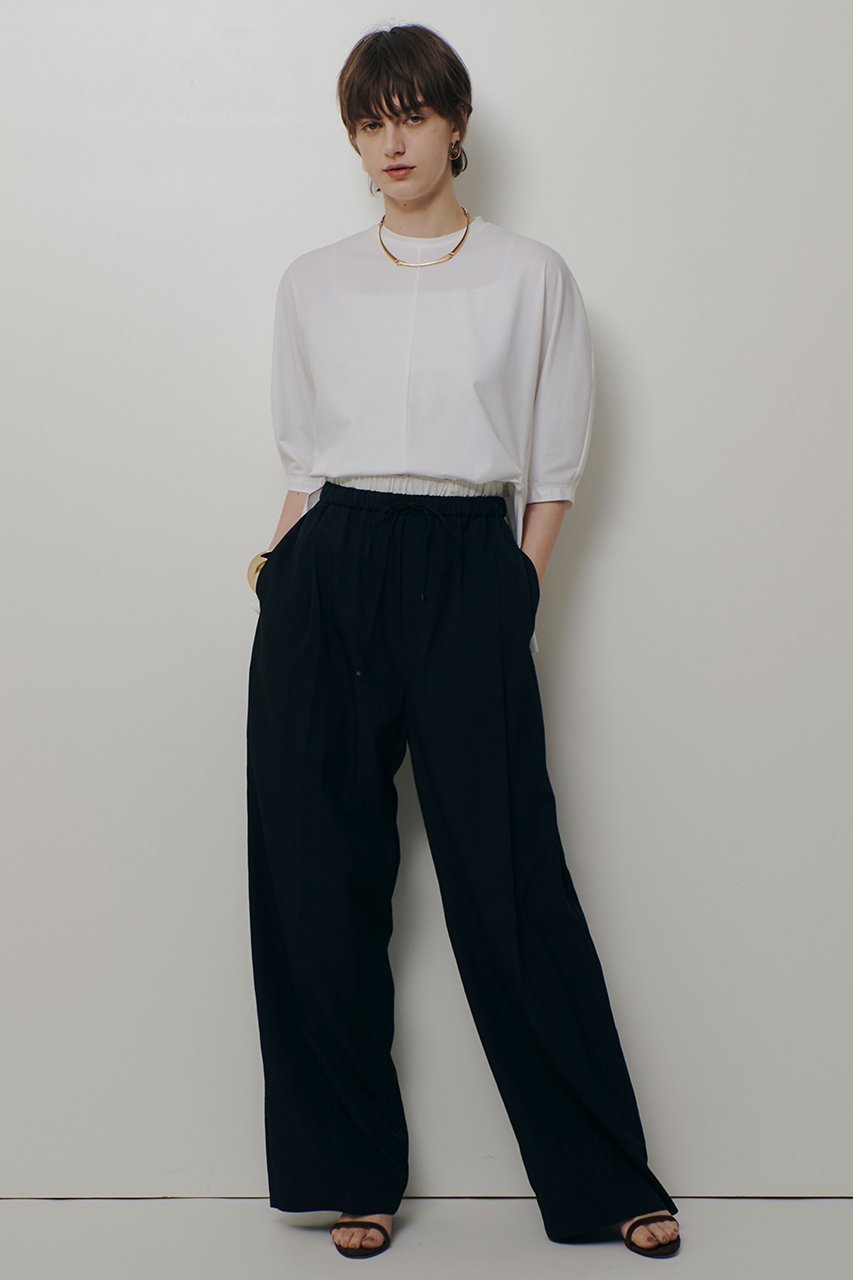 【アルアバイル/allureville】のドローコードイージーパンツ 人気、トレンドファッション・服の通販 founy(ファニー) 　ファッション　Fashion　レディースファッション　Fashion for Women　パンツ　Pants & Trousers　センター　Center, Center Line　タイプライター　Typewriter Fabric, Crisp Cotton　新作・新入荷　New Arrivals / New In　other-2|ID: prp329100004836424 ipo3291000000036806574