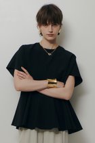 【アルアバイル/allureville】のリネンラミーペプラムブラウス ブラック|ID: prp329100004836426 ipo3291000000035229287