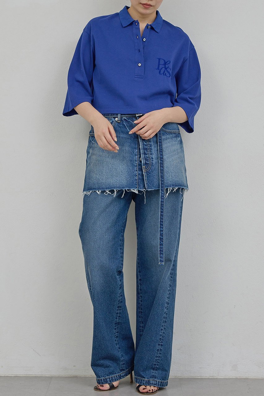 【ガリャルダガランテ/GALLARDAGALANTE】の【PEAS】カノコポロシャツ 人気、トレンドファッション・服の通販 founy(ファニー) 　ファッション　Fashion　レディースファッション　Fashion for Women　トップス・カットソー　Cut & Sew Tops　シャツ・ブラウス・オフィスカジュアル　Elegant Blouses & Button-Ups　ポロシャツ・きれいめカジュアル　Smart-Casual Polo Tops　2026年　2026　カットソー　Cut and Sewn Top　クラシック　Classic, Timeless Style　クロップド　Cropped, Short Length　スキッパー　Skipper, Open Collar　デニム　Denim, Jeans Material　ポロシャツ　Polo Shirt, Collared Tee　夏　Summer　春　Spring　S/S・春夏　SS, Spring/Summer, Warm Season　other-2|ID: prp329100004836431 ipo3291000000035229359