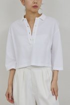 【ガリャルダガランテ/GALLARDAGALANTE】の【PEAS】カノコポロシャツ 人気、トレンドファッション・服の通販 founy(ファニー) ファッション Fashion レディースファッション Fashion for Women トップス・カットソー Cut & Sew Tops シャツ・ブラウス・オフィスカジュアル Elegant Blouses & Button-Ups ポロシャツ・きれいめカジュアル Smart-Casual Polo Tops 2026年 2026 カットソー Cut and Sewn Top クラシック Classic, Timeless Style クロップド Cropped, Short Length スキッパー Skipper, Open Collar デニム Denim, Jeans Material ポロシャツ Polo Shirt, Collared Tee 夏 Summer 春 Spring S/S・春夏 SS, Spring/Summer, Warm Season thumbnail ホワイト|ID: prp329100004836431 ipo3291000000035977548