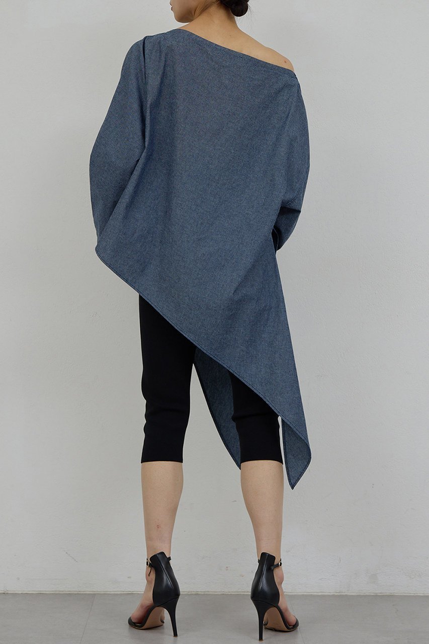 【ガリャルダガランテ/GALLARDAGALANTE】の【PEAS】アシメシャンブレーシャツ 人気、トレンドファッション・服の通販 founy(ファニー) 　ファッション　Fashion　レディースファッション　Fashion for Women　トップス・カットソー　Cut & Sew Tops　シャツ・ブラウス・オフィスカジュアル　Elegant Blouses & Button-Ups　2026年　2026　アシンメトリー　Asymmetrical Style　スリーブ　Sleeve, Long Sleeve / Short Sleeve　チュニック　Tunic, Long Top　モダン　Modern, Contemporary　ロング　Long, Long-Length　ワンショル　One Shoulder, Asymmetrical　夏　Summer　春　Spring　S/S・春夏　SS, Spring/Summer, Warm Season　other-4|ID: prp329100004836433 ipo3291000000035229380