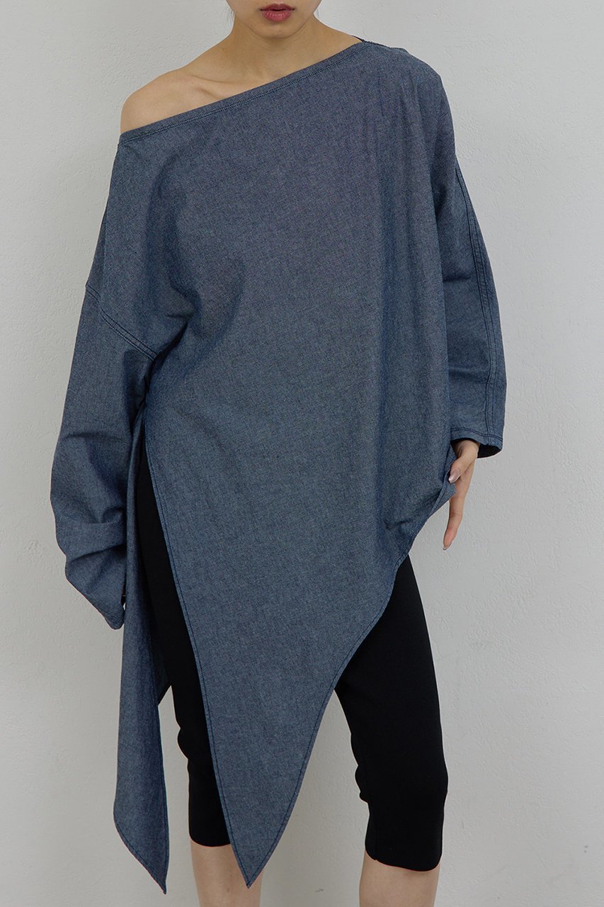 【ガリャルダガランテ/GALLARDAGALANTE】の【PEAS】アシメシャンブレーシャツ インテリア・キッズ・メンズ・レディースファッション・服の通販 founy(ファニー) ファッション Fashion レディースファッション Fashion for Women トップス・カットソー Cut & Sew Tops シャツ・ブラウス・オフィスカジュアル Elegant Blouses & Button-Ups 2026年 2026 アシンメトリー Asymmetrical Style スリーブ Sleeve, Long Sleeve / Short Sleeve チュニック Tunic, Long Top モダン Modern, Contemporary ロング Long, Long-Length ワンショル One Shoulder, Asymmetrical 夏 Summer 春 Spring S/S・春夏 SS, Spring/Summer, Warm Season ブルー|ID: prp329100004836433 ipo3291000000035364049