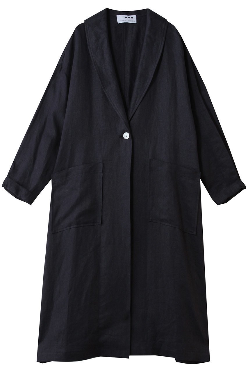 【スリー ドッツ/three dots】のラフリネン ドクターコート インテリア・キッズ・メンズ・レディースファッション・服の通販 founy(ファニー) ファッション Fashion レディースファッション Fashion for Women アウター Coat / Outerwear Collection コート・ロングコート・ピーコート Long Coats, Peacoats & More 2026年 2026 シンプル Simple, Minimal ロング Long, Long-Length 夏 Summer 春 Spring S/S・春夏 SS, Spring/Summer, Warm Season ネイビー|ID: prp329100004836440 ipo3291000000035360816