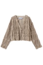 【スリー ドッツ/three dots】のブライトコットン フリンジジャケット アッシュベージュ|ID: prp329100004836441 ipo3291000000035229457