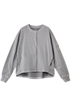 【スリー ドッツ/three dots】のピグメントダイ ライトブルゾン シアーグレー|ID: prp329100004836443 ipo3291000000035229477