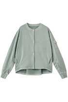 【スリー ドッツ/three dots】のピグメントダイ ライトブルゾン セージ|ID: prp329100004836443 ipo3291000000035229479