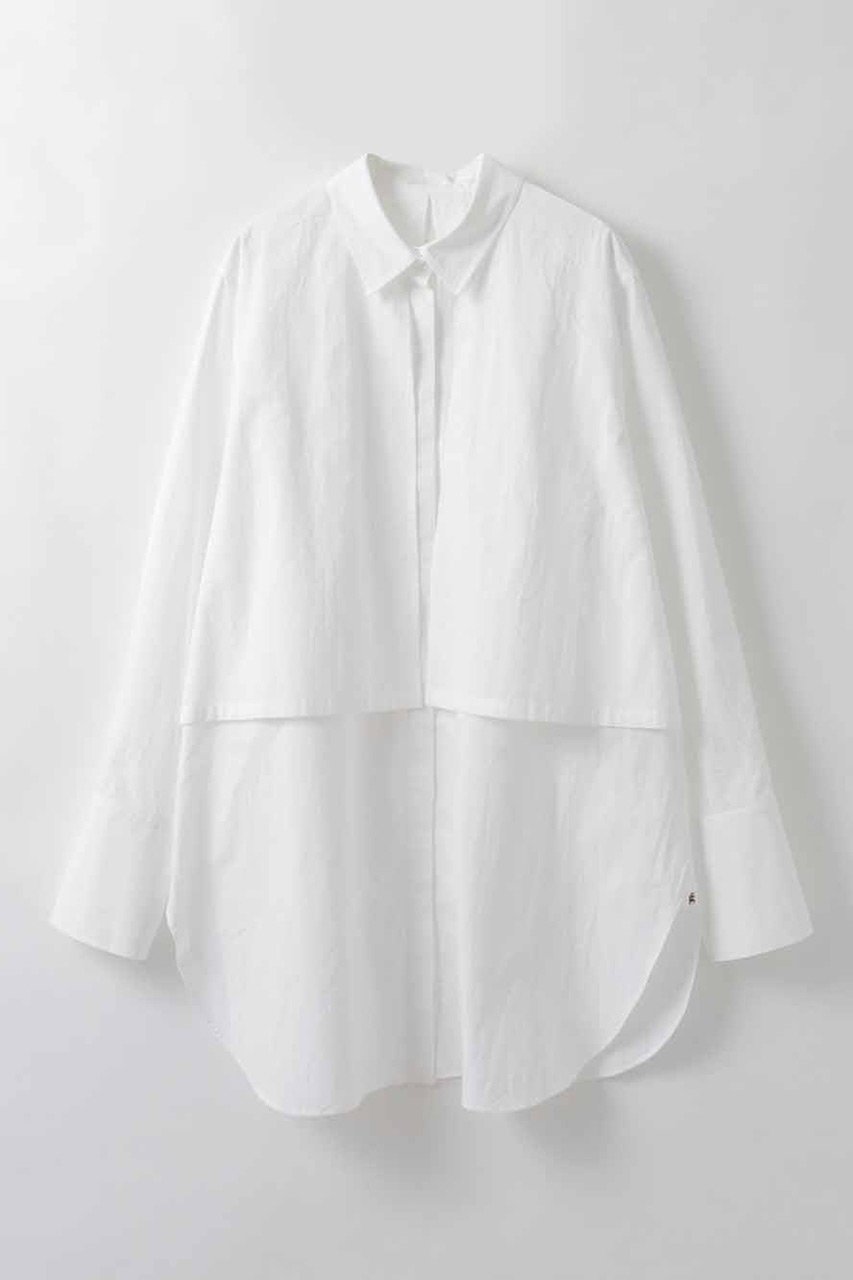 【ハー/HER.】の【1/22 12:00販売開始】レイヤードデザインシャツ 人気、トレンドファッション・服の通販 founy(ファニー) 　ファッション　Fashion　レディースファッション　Fashion for Women　トップス・カットソー　Cut & Sew Tops　シャツ・ブラウス・オフィスカジュアル　Elegant Blouses & Button-Ups　2026年　2026　おすすめ　Recommended / Our Picks　スリーブ　Sleeve, Long Sleeve / Short Sleeve　ダンガリー　Dungaree, Chambray　パッチ　Patch, Appliqué　ベーシック　Basic, Essential　レギュラー　Regular, Standard Fit　ロング　Long, Long-Length　夏　Summer　春　Spring　S/S・春夏　SS, Spring/Summer, Warm Season　 other-1|ID: prp329100004837002 ipo3291000000035238832