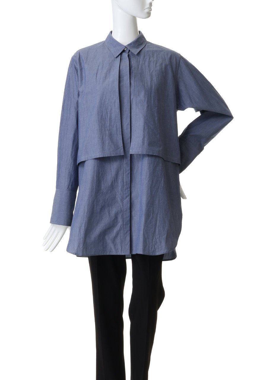 【ハー/HER.】のレイヤードデザインシャツ 人気、トレンドファッション・服の通販 founy(ファニー) 　ファッション　Fashion　レディースファッション　Fashion for Women　トップス・カットソー　Cut & Sew Tops　シャツ・ブラウス・オフィスカジュアル　Elegant Blouses & Button-Ups　2026年　2026　おすすめ　Recommended / Our Picks　スリーブ　Sleeve, Long Sleeve / Short Sleeve　ダンガリー　Dungaree, Chambray　パッチ　Patch, Appliqué　ベーシック　Basic, Essential　レギュラー　Regular, Standard Fit　ロング　Long, Long-Length　夏　Summer　春　Spring　S/S・春夏　SS, Spring/Summer, Warm Season　other-2|ID: prp329100004837002 ipo3291000000036025596