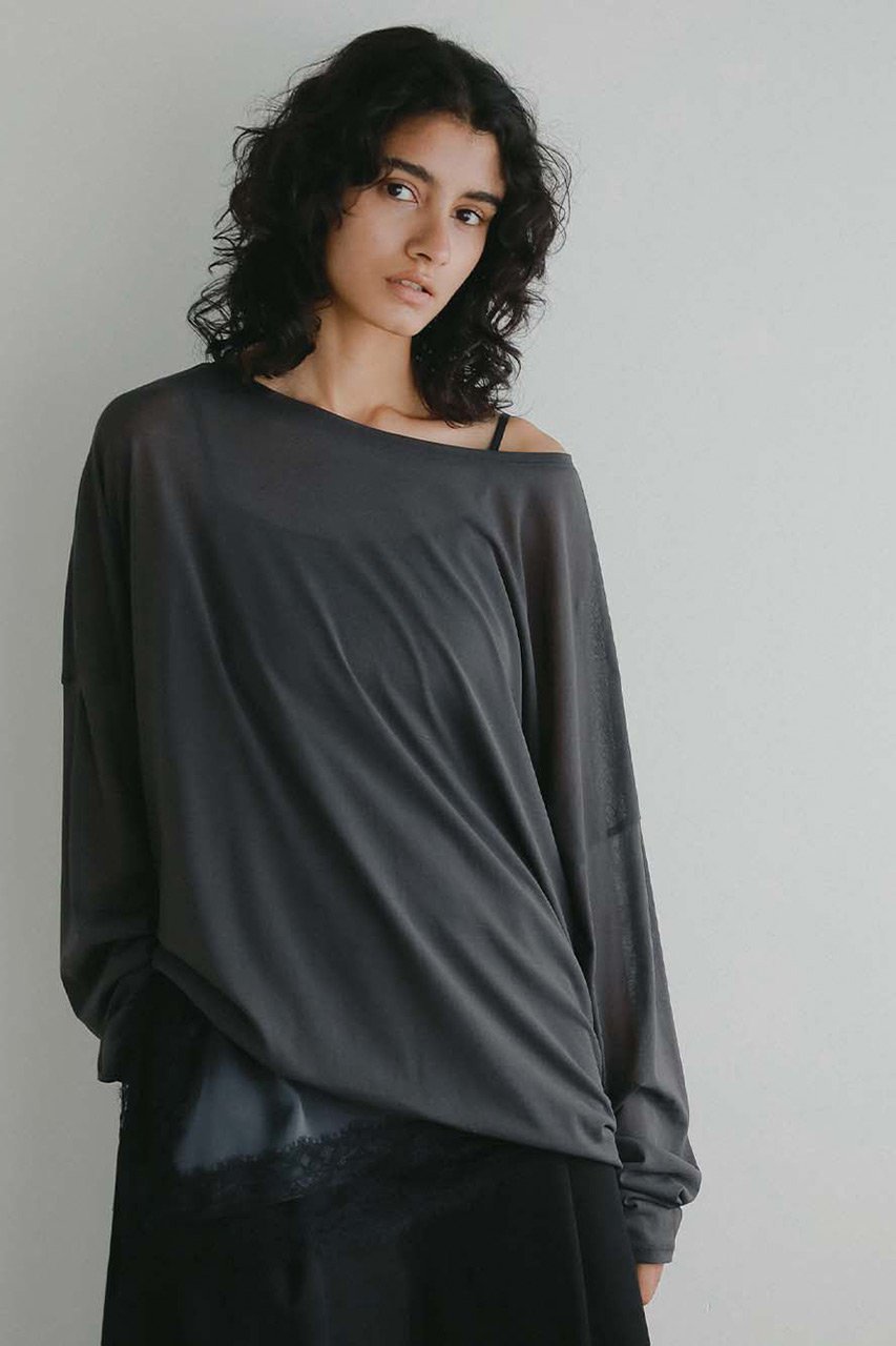 【ハー/HER.】の【1/22 12:00販売開始】シアービッグシルエットプルオーバー 人気、トレンドファッション・服の通販 founy(ファニー) 　ファッション　Fashion　レディースファッション　Fashion for Women　トップス・カットソー　Cut & Sew Tops　シャツ・ブラウス・オフィスカジュアル　Elegant Blouses & Button-Ups　カジュアルプルオーバー・ニットトップス　Pullovers & Knit Tops / Casual Pullovers　2026年　2026　インナー　Innerwear　エアリー　Airy Texture　スリーブ　Sleeve, Long Sleeve / Short Sleeve　ビッグ　Big, Oversized　メンズ　Men's, Menswear　ロング　Long, Long-Length　夏　Summer　春　Spring　S/S・春夏　SS, Spring/Summer, Warm Season　other-8|ID: prp329100004837003 ipo3291000000035238851