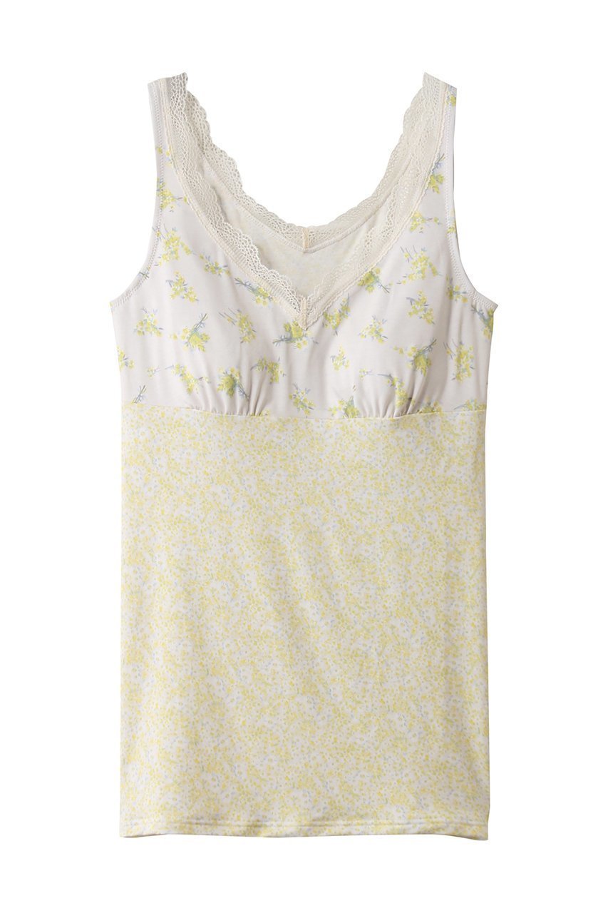 【キッドブルー/KID BLUE】の26ブリティッシュブーケカップ付キャミ インテリア・キッズ・メンズ・レディースファッション・服の通販 founy(ファニー) 　ファッション　Fashion　レディースファッション　Fashion for Women　下着・ランジェリー　Lingerie & Intimates　その他ランジェリー・インナーアイテム　Other Lingerie / Intimates　なめらか　Smooth, Silky Texture　インナー　Innerwear　キャミ　Camisole, Cami Top　フェミニン　Feminine, Girly　ランジェリー　Lingerie, Intimate Wear　レース　Lace, Lace Fabric　イエロー|ID: prp329100004837009 ipo3291000000035620080