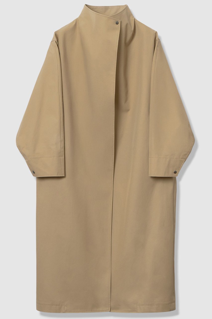 【アルアバイル/allureville】のスタンドカラーコクーンコート インテリア・キッズ・メンズ・レディースファッション・服の通販 founy(ファニー) 　ファッション　Fashion　レディースファッション　Fashion for Women　アウター　Coat / Outerwear Collection　コート・ロングコート・ピーコート　Long Coats, Peacoats & More　2026年　2026　インド　Indian Textile　キュプラ　Cupro, Eco Fabric　サテン　Satin, Glossy Fabric　スタンド　Stand Collar, Upright Stand　デニム　Denim, Jeans Material　ドレープ　Drape, Draping Fabric　ロング　Long, Long-Length　夏　Summer　春　Spring　S/S・春夏　SS, Spring/Summer, Warm Season　ベージュ|ID: prp329100004837678 ipo3291000000035944647