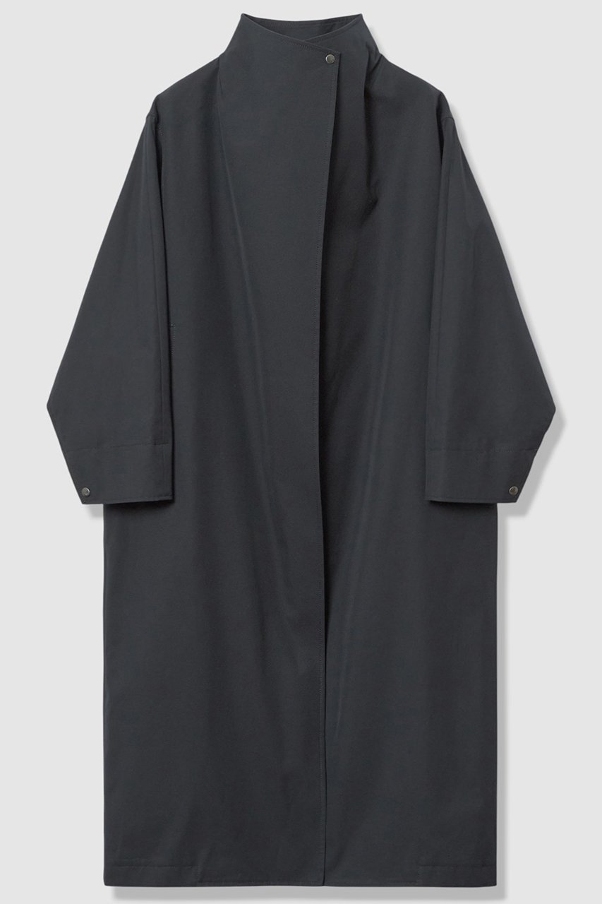 【アルアバイル/allureville】のスタンドカラーコクーンコート インテリア・キッズ・メンズ・レディースファッション・服の通販 founy(ファニー) 　ファッション　Fashion　レディースファッション　Fashion for Women　アウター　Coat / Outerwear Collection　コート・ロングコート・ピーコート　Long Coats, Peacoats & More　2026年　2026　インド　Indian Textile　キュプラ　Cupro, Eco Fabric　サテン　Satin, Glossy Fabric　スタンド　Stand Collar, Upright Stand　デニム　Denim, Jeans Material　ドレープ　Drape, Draping Fabric　ロング　Long, Long-Length　夏　Summer　春　Spring　S/S・春夏　SS, Spring/Summer, Warm Season　ネイビー|ID: prp329100004837678 ipo3291000000035944648