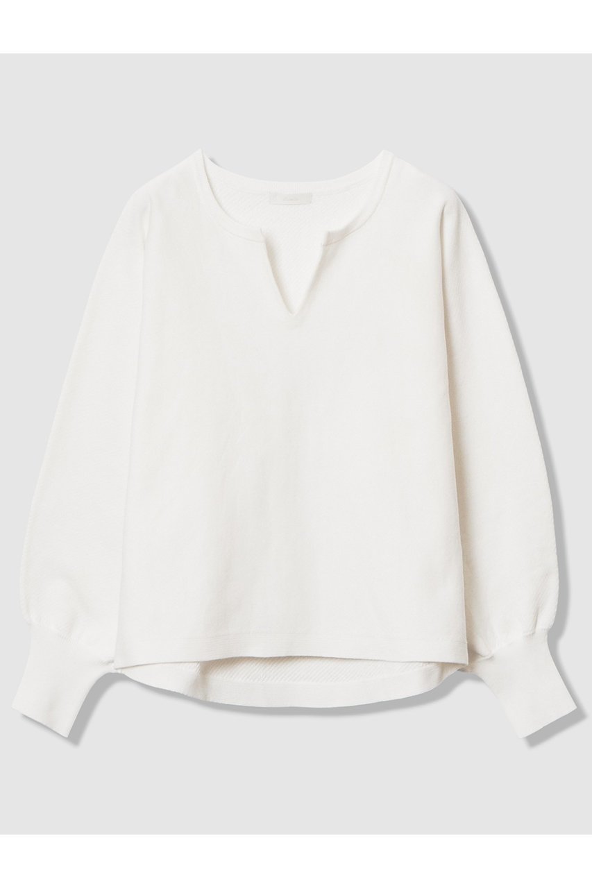 【アルアバイル/allureville】のコットンインレードルマンスリーブプルオーバー インテリア・キッズ・メンズ・レディースファッション・服の通販 founy(ファニー) 　ファッション　Fashion　レディースファッション　Fashion for Women　トップス・カットソー　Cut & Sew Tops　ニット　Knit Tops & Sweaters　カジュアルプルオーバー・ニットトップス　Pullovers & Knit Tops / Casual Pullovers　2026年　2026　シンプル　Simple, Minimal　ニットソー　Knit-Sewn, Cut & Sew Knit　再入荷　Restock / Back in Stock　夏　Summer　春　Spring　S/S・春夏　SS, Spring/Summer, Warm Season　オフホワイト|ID: prp329100004837681 ipo3291000000036162527