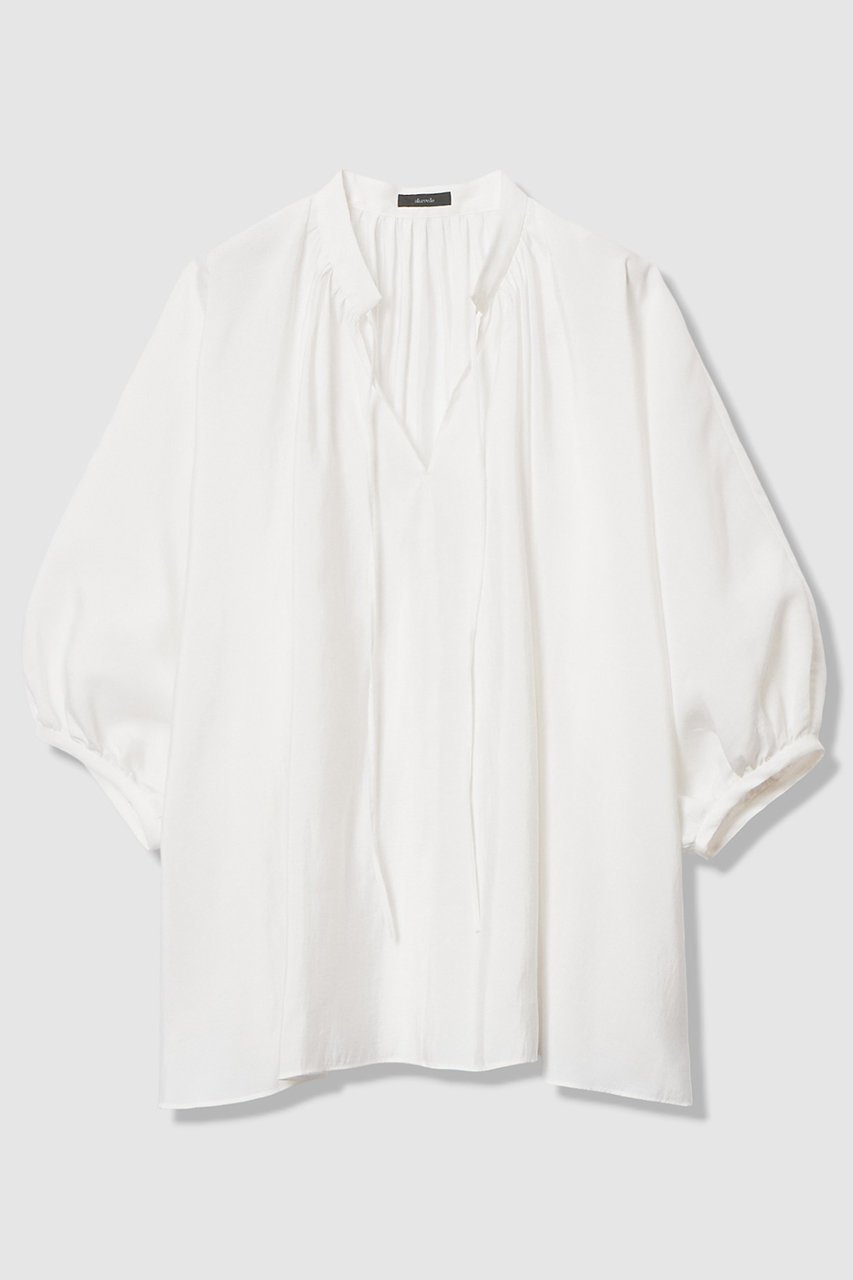 【アルアバイル/allureville】のギャザーボリュームスタンドブラウス 人気、トレンドファッション・服の通販 founy(ファニー) 　ファッション　Fashion　レディースファッション　Fashion for Women　トップス・カットソー　Cut & Sew Tops　シャツ・ブラウス・オフィスカジュアル　Elegant Blouses & Button-Ups　2026年　2026　インナー　Innerwear　ギャザー　Gathered, Ruffled　シルク　Silk, 100% Silk　スリーブ　Sleeve, Long Sleeve / Short Sleeve　ドレープ　Drape, Draping Fabric　フォルム　Silhouette, Form　リラックス　Relax, Relaxed Fit　ロング　Long, Long-Length　夏　Summer　春　Spring　S/S・春夏　SS, Spring/Summer, Warm Season　 other-1|ID: prp329100004837683 ipo3291000000036162565