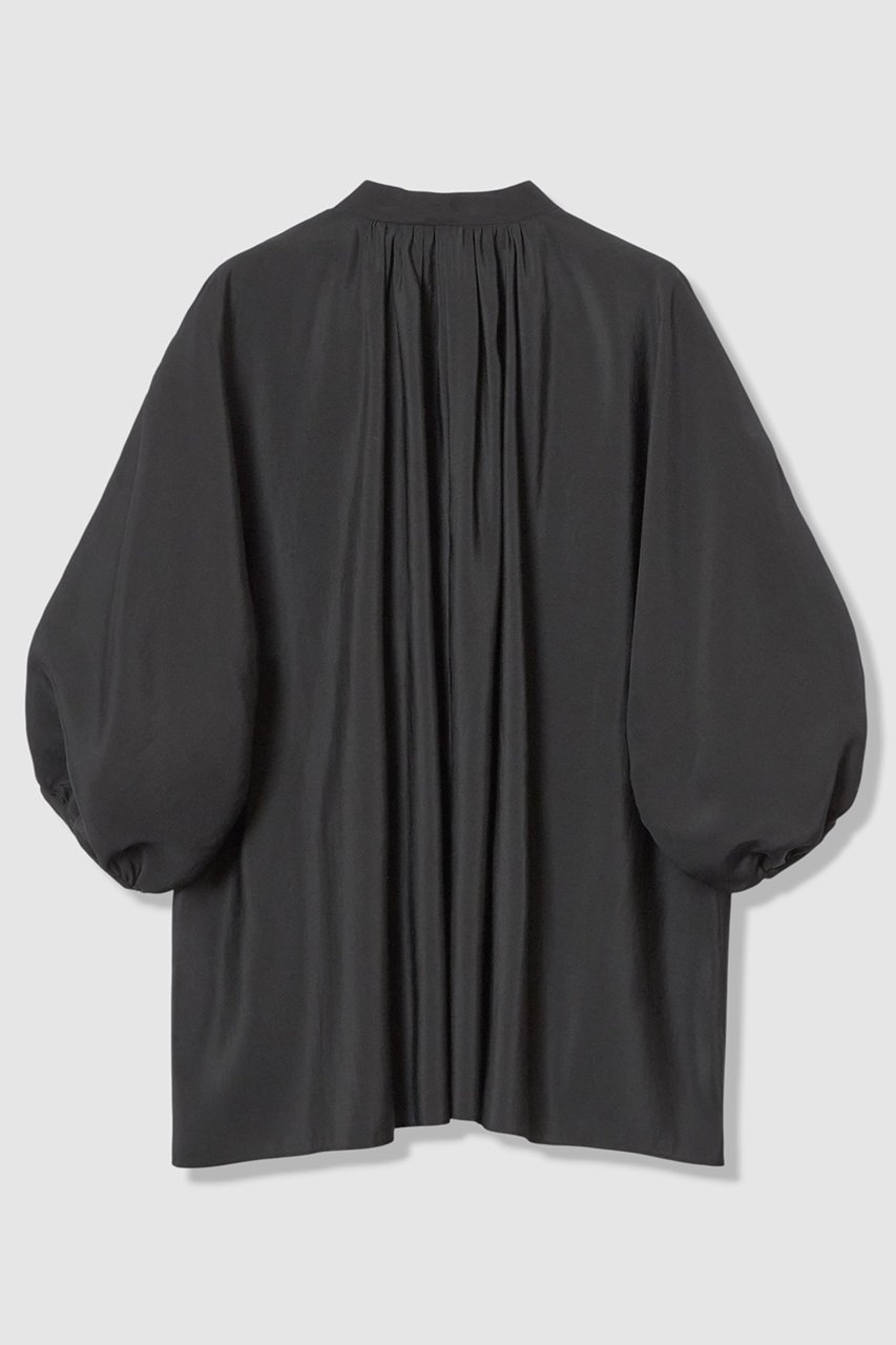 【アルアバイル/allureville】のギャザーボリュームスタンドブラウス 人気、トレンドファッション・服の通販 founy(ファニー) 　ファッション　Fashion　レディースファッション　Fashion for Women　トップス・カットソー　Cut & Sew Tops　シャツ・ブラウス・オフィスカジュアル　Elegant Blouses & Button-Ups　2026年　2026　インナー　Innerwear　ギャザー　Gathered, Ruffled　シルク　Silk, 100% Silk　スリーブ　Sleeve, Long Sleeve / Short Sleeve　ドレープ　Drape, Draping Fabric　フォルム　Silhouette, Form　リラックス　Relax, Relaxed Fit　ロング　Long, Long-Length　夏　Summer　春　Spring　S/S・春夏　SS, Spring/Summer, Warm Season　other-2|ID: prp329100004837683 ipo3291000000036162577