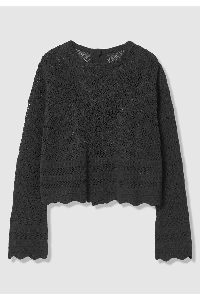 【アルアバイル/allureville】のレースニットプルオーバー インテリア・キッズ・メンズ・レディースファッション・服の通販 founy(ファニー) 　ファッション　Fashion　レディースファッション　Fashion for Women　トップス・カットソー　Cut & Sew Tops　ニット　Knit Tops & Sweaters　カジュアルプルオーバー・ニットトップス　Pullovers & Knit Tops / Casual Pullovers　2026年　2026　おすすめ　Recommended / Our Picks　ジャケット　Jacket, Outerwear　トレンド　Trend, Trending Now　ペーパー　Paper, Kraft Paper　レース　Lace, Lace Fabric　夏　Summer　春　Spring　S/S・春夏　SS, Spring/Summer, Warm Season　ブラック|ID: prp329100004837686 ipo3291000000036162601
