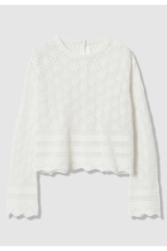 【アルアバイル/allureville】のレースニットプルオーバー インテリア・キッズ・メンズ・レディースファッション・服の通販 founy(ファウニー) https://founy.com/ ファッション Fashion レディースファッション Fashion for Women トップス・カットソー Cut & Sew Tops ニット Knit Tops & Sweaters カジュアルプルオーバー・ニットトップス Pullovers & Knit Tops / Casual Pullovers おすすめ Recommended / Our Picks ジャケット Jacket, Outerwear トレンド Trend, Trending Now ペーパー Paper, Kraft Paper レース Lace, Lace Fabric 夏 Summer |ID: prp329100004837686 ipo3291000000036780837