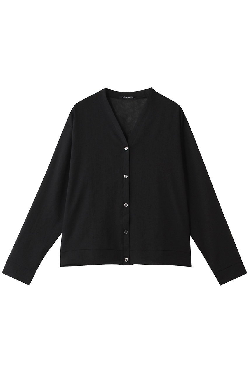 【ミズイロ インド/mizuiro ind】のwasher voile V neck C/D カーディガン インテリア・キッズ・メンズ・レディースファッション・服の通販 founy(ファニー) 　ファッション　Fashion　レディースファッション　Fashion for Women　トップス・カットソー　Cut & Sew Tops　カーディガン・羽織り　Layered Style Cardigans　シャツ・ブラウス・オフィスカジュアル　Elegant Blouses & Button-Ups　ロングTシャツ・Tシャツ　Longline T-Shirts & Tees　カットソー・ベーシックTシャツ　Cut-and-Sewn Tops / Stretch Tees & Basics　2026年　2026　インナー　Innerwear　カーディガン　Cardigan, Knitwear　シンプル　Simple, Minimal　ベーシック　Basic, Essential　ボトム　Bottoms, Lower Wear　夏　Summer　春　Spring　S/S・春夏　SS, Spring/Summer, Warm Season　black|ID: prp329100004837688 ipo3291000000035360768