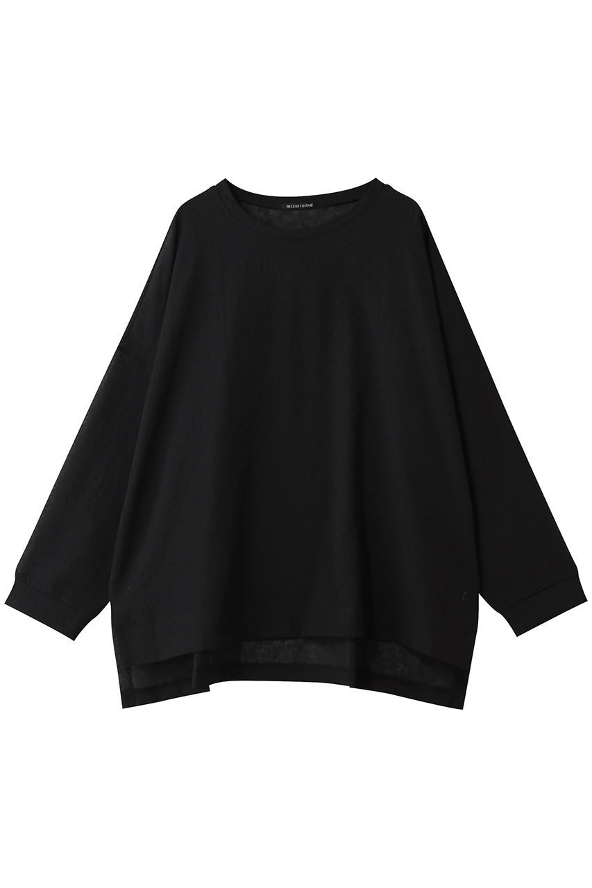 【ミズイロ インド/mizuiro ind】のwasher voile wide P/O プルオーバー インテリア・キッズ・メンズ・レディースファッション・服の通販 founy(ファニー) 　ファッション　Fashion　レディースファッション　Fashion for Women　トップス・カットソー　Cut & Sew Tops　シャツ・ブラウス・オフィスカジュアル　Elegant Blouses & Button-Ups　ロングTシャツ・Tシャツ　Longline T-Shirts & Tees　カジュアルプルオーバー・ニットトップス　Pullovers & Knit Tops / Casual Pullovers　カットソー・ベーシックTシャツ　Cut-and-Sewn Tops / Stretch Tees & Basics　2026年　2026　インナー　Innerwear　シンプル　Simple, Minimal　スリット　Slit, Slit Detail　スリーブ　Sleeve, Long Sleeve / Short Sleeve　リラックス　Relax, Relaxed Fit　ロング　Long, Long-Length　ワイド　Wide, Wide Fit　再入荷　Restock / Back in Stock　夏　Summer　春　Spring　S/S・春夏　SS, Spring/Summer, Warm Season　black|ID: prp329100004837689 ipo3291000000035320463