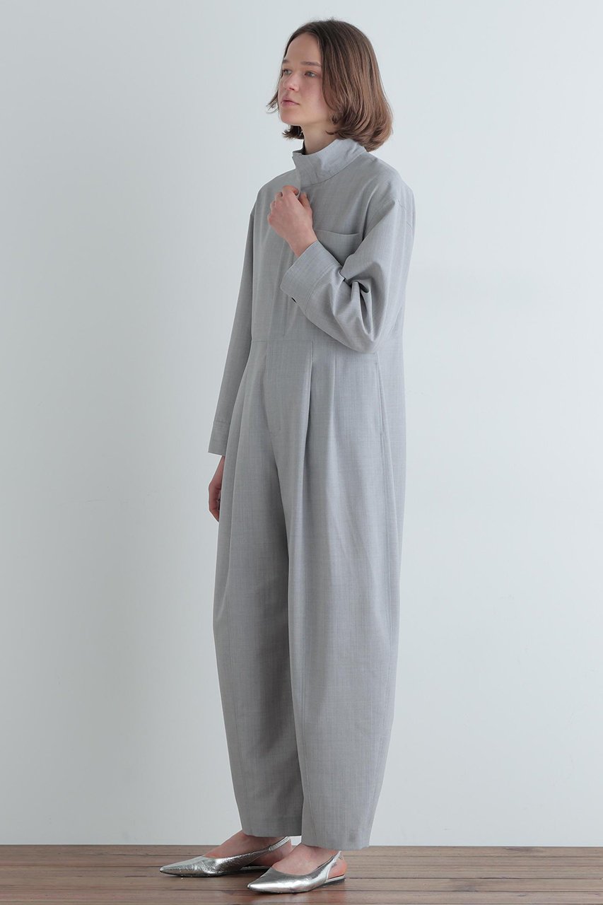 【ル フィル/LE PHIL】のライトウールコンビネゾン 人気、トレンドファッション・服の通販 founy(ファニー) 　ファッション　Fashion　レディースファッション　Fashion for Women　パンツ　Pants & Trousers　スタンダード　Standard, Basic　スタンド　Stand Collar, Upright Stand　スリット　Slit, Slit Detail　ドレープ　Drape, Draping Fabric　ボトム　Bottoms, Lower Wear　新作・新入荷　New Arrivals / New In　other-3|ID: prp329100004837697 ipo3291000000035247950