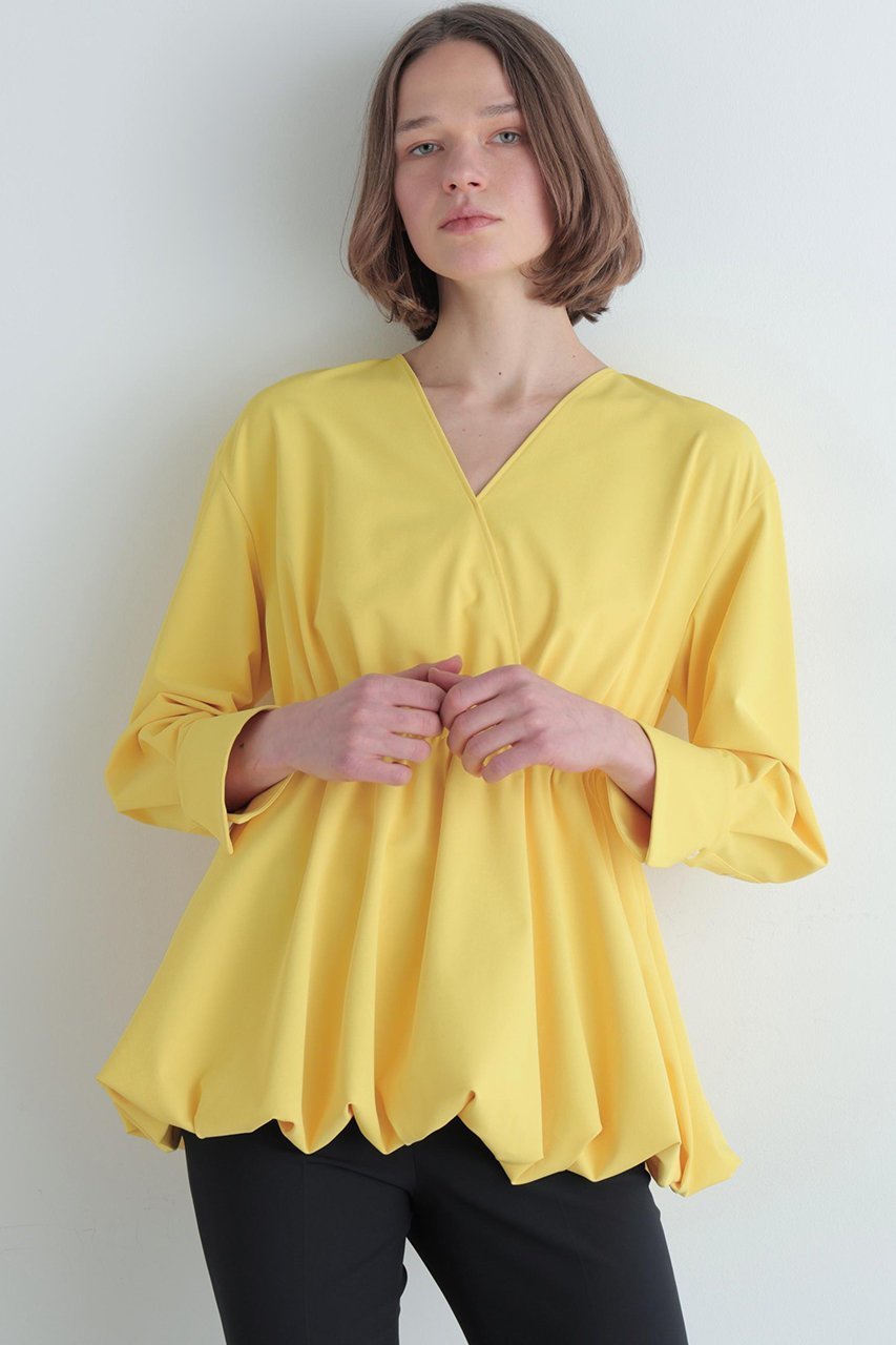 【ル フィル/LE PHIL】のドライツイルカシュクールブラウス 人気、トレンドファッション・服の通販 founy(ファニー) 　ファッション　Fashion　レディースファッション　Fashion for Women　トップス・カットソー　Cut & Sew Tops　シャツ・ブラウス・オフィスカジュアル　Elegant Blouses & Button-Ups　エレガント 上品　Elegant　カシュクール　Wrap Design　スタンダード　Standard, Basic　スリーブ　Sleeve, Long Sleeve / Short Sleeve　ツイル　Twist, Twisted Detail　デコルテ　Décolleté, Neckline　バルーン　Balloon, Balloon Silhouette　フォルム　Silhouette, Form　フロント　Front, Front Design　ロング　Long, Long-Length　新作・新入荷　New Arrivals / New In　other-2|ID: prp329100004837704 ipo3291000000035247998