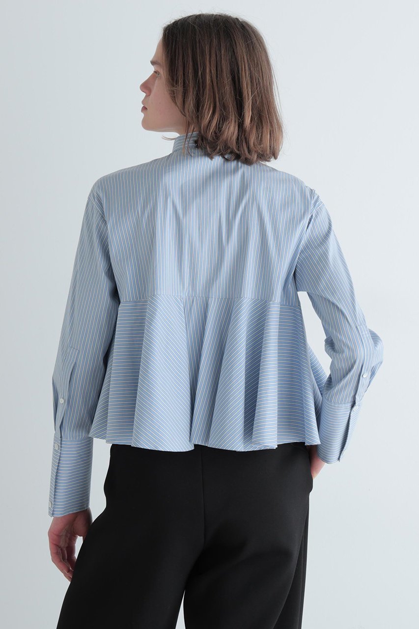 【ル フィル/LE PHIL】のSOLOTEXブロードショートペプラムブラウス 人気、トレンドファッション・服の通販 founy(ファニー) 　ファッション　Fashion　レディースファッション　Fashion for Women　トップス・カットソー　Cut & Sew Tops　シャツ・ブラウス・オフィスカジュアル　Elegant Blouses & Button-Ups　カフス　Cuff Design　クラシック　Classic, Timeless Style　スタンダード　Standard, Basic　スタンド　Stand Collar, Upright Stand　スリーブ　Sleeve, Long Sleeve / Short Sleeve　フレア　Flare, Flared　ロング　Long, Long-Length　エレガント 上品　Elegant　新作・新入荷　New Arrivals / New In　other-5|ID: prp329100004837706 ipo3291000000035248013